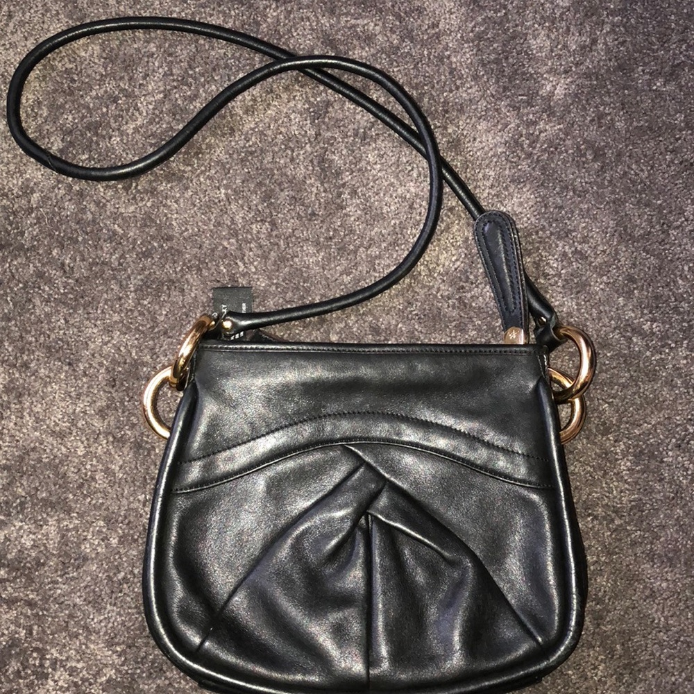 Black leather B Makowski Bag